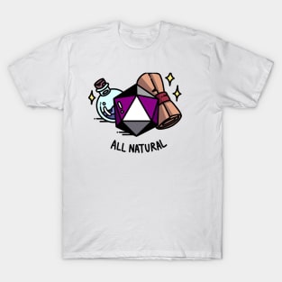 All Natural Asexual DnD D20 T-Shirt